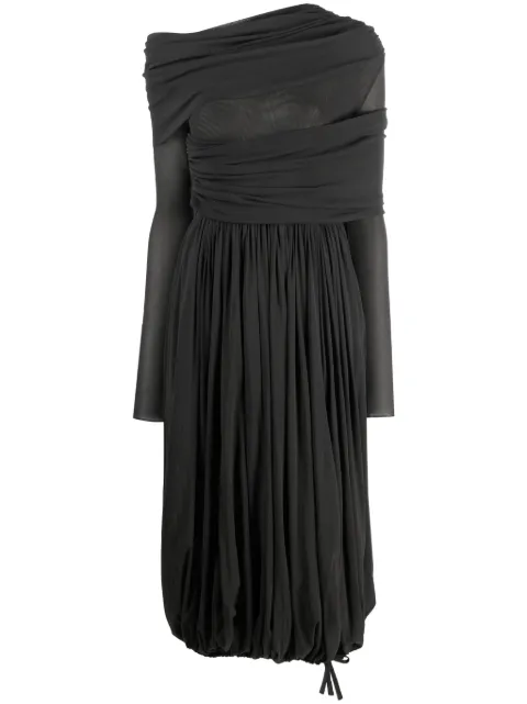 Philosophy Di Lorenzo Serafini draped-design long-sleeve dress Grey A04057118
