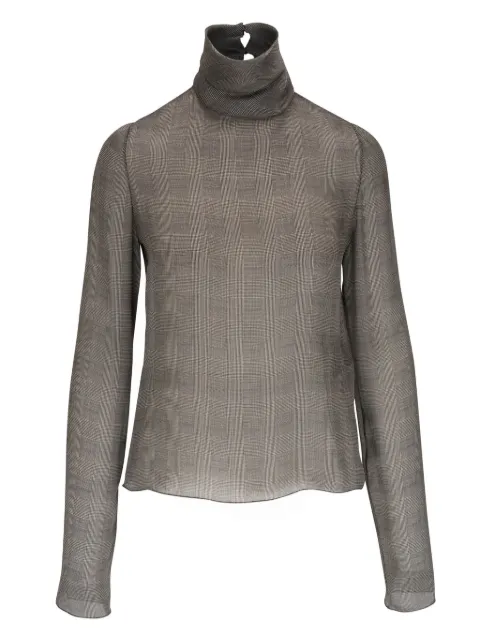 Saint Laurent checked blouse Grey 769725Y3H99