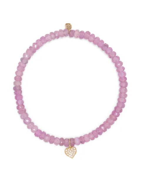 Sydney Evan 14kt yellow gold sapphire beaded bracelet Pink C32562Y074