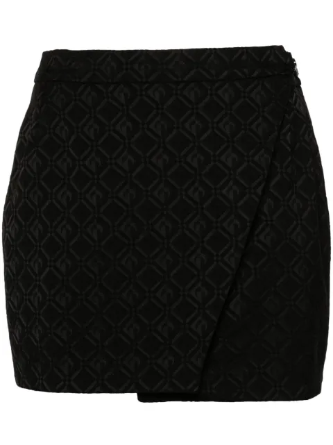 Marine Serre Moon Diamont jacquard miniskirt Black WSK035CWOV0024BK99