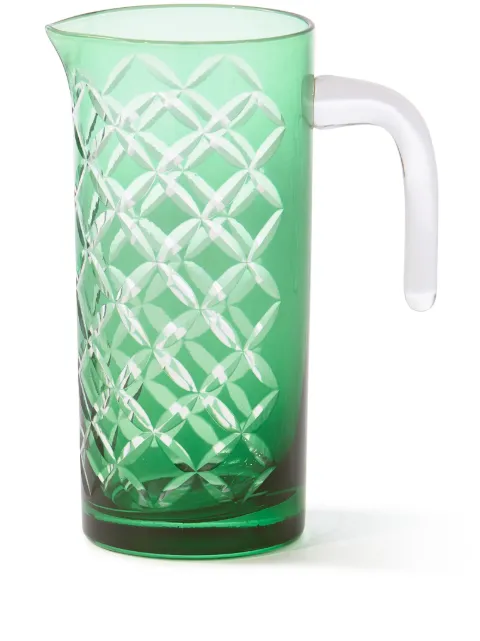 POLSPOTTEN Cuttings glass pitcher (1L) Green 140230159