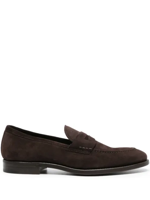 Henderson Baracco almond-toe suede loafers Brown 51405B2