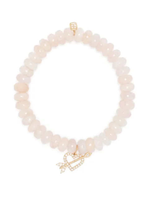 Sydney Evan 14kt yellow-gold morganite and diamond beaded bracelet Neutrals CJP3058Y8718