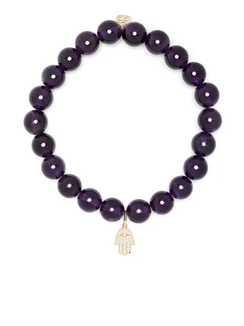 Sydney Evan 14kt yellow gold amethyst Hamsa bracelet Purple CJP2131Y518