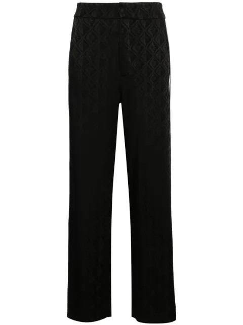 Marine Serre Moon Diamant-jacquard trousers Black MPA044CWOV0023