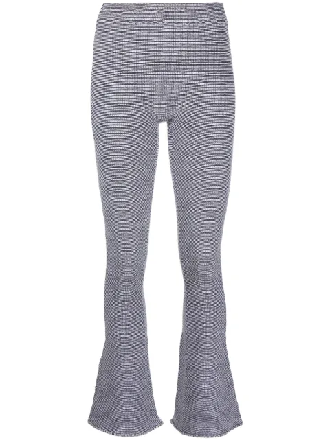 Isa Boulder Tent mid-rise flared trousers Black 23PT02