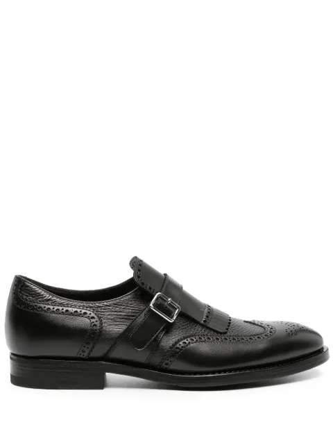 Henderson Baracco fringe-detail monk shoes Black 583011
