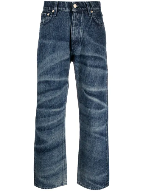 EYTYS logo-patch cotton wide-leg jeans Blue A039049