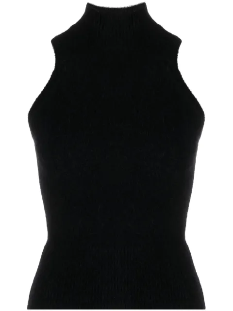 Patou high-neck knitted top Black KN1508065999B