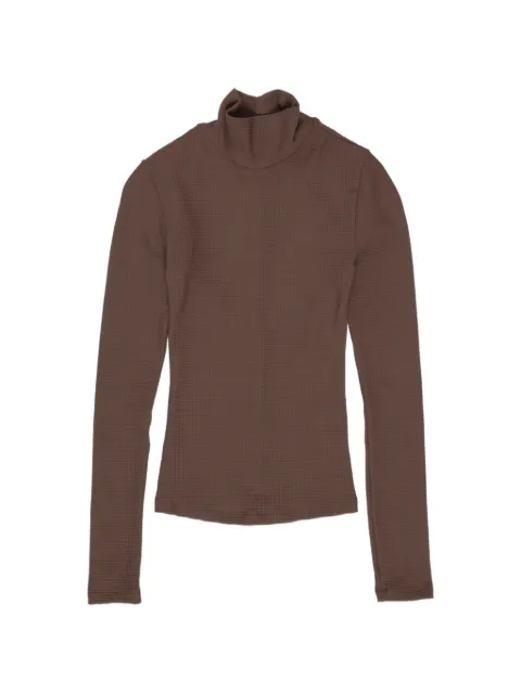 Gil Rodriguez mock-neck T-shirt Brown GR078