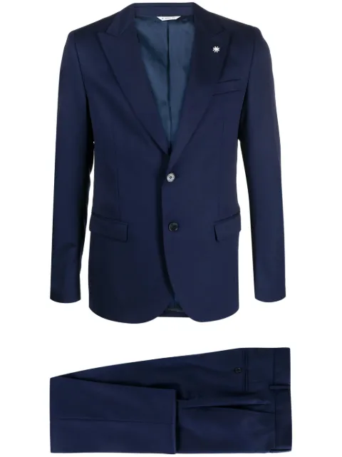 Manuel Ritz peak-lapels single-breasted suit Blue 3532A3328230500