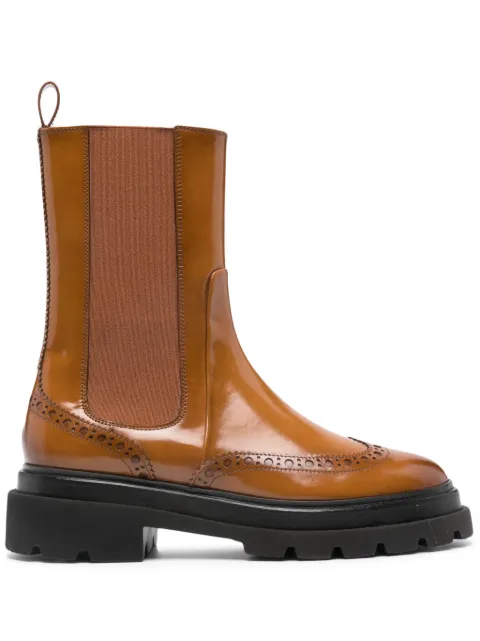 Santoni leather Chelsea boots Brown WTEI59668GOMBLESM40