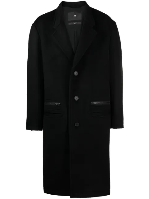 Y-3 x Adidas tailored single-breasted coat Black IP5593
