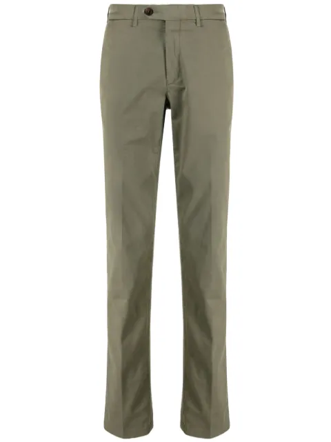 Canali mid-rise straight-leg chino trousers Green PT0041891633