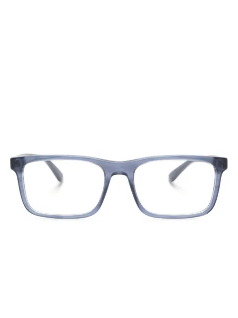 Emporio Armani logo-print rectangle-frame glasses Blue EA3227