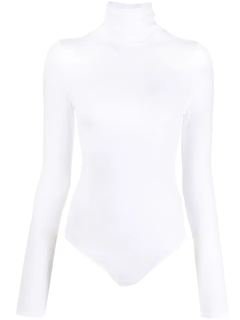 Wolford Colorado high-neck long-sleeve bodysuit White 75083