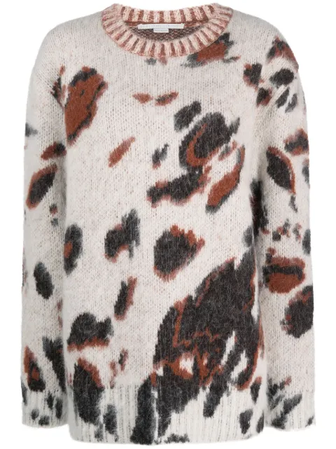 Stella McCartney Horse brushed jaquard jumper Neutrals 6K05963S2446