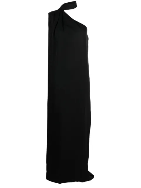Stella McCartney one-shoulder scarf maxi dress Black 6A02833CU351