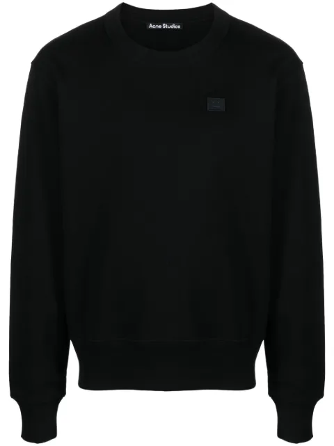 Acne Studios logo-appliqué jersey sweatshirt Black CI0140