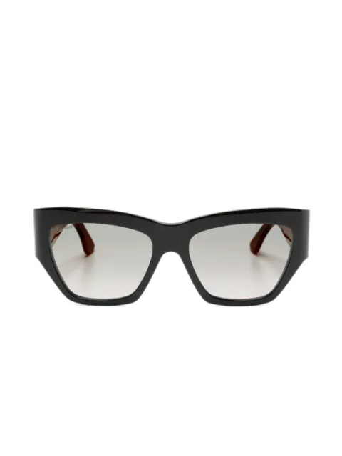 Cartier Eyewear logo-embossed cat-eye sunglasses Black CT0435S001