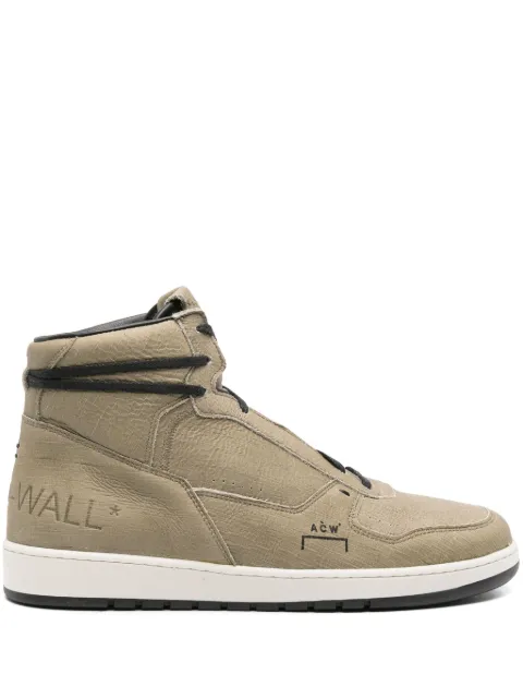 A-COLD-WALL* Luol high-top leather sneakers Green ACWUF085