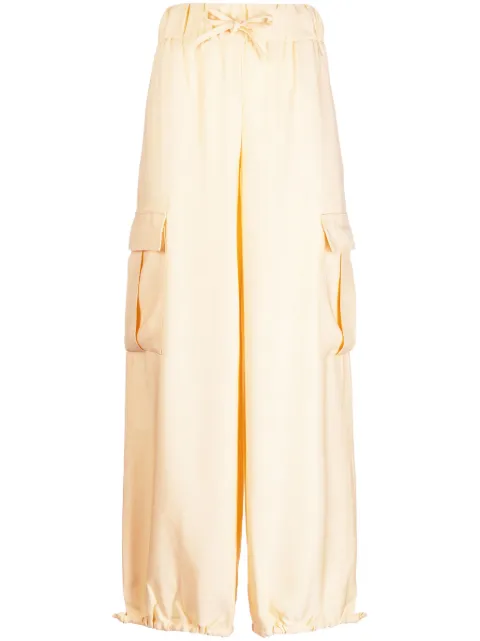 GOODIOUS wide-leg cargo pants Yellow GDF23P05