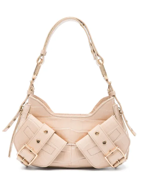 BIASIA Y2K crocodile-embossed leather shoulder bag Neutrals FBBP70002COC