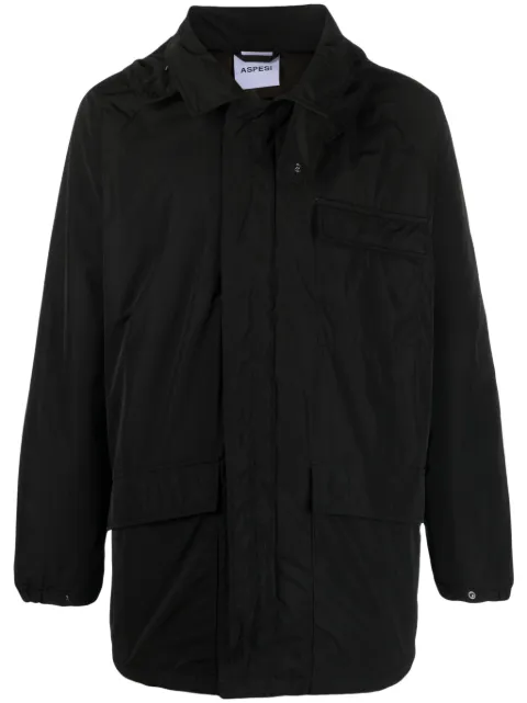 ASPESI hooded long-sleeved coat Black W3I3I12G703