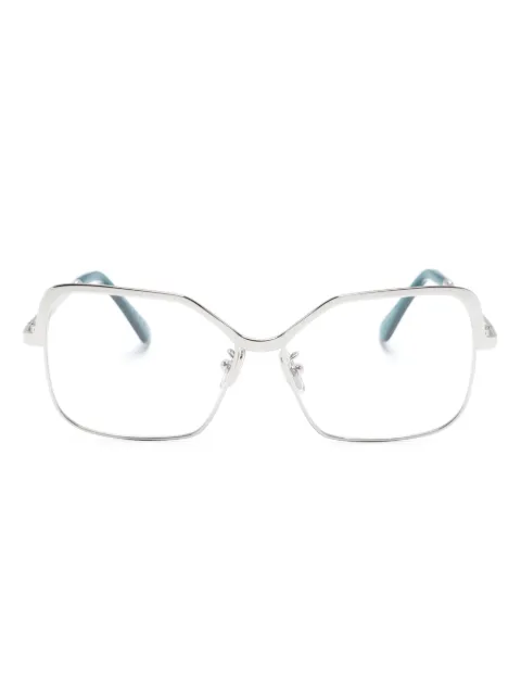 Marni Eyewear logo-debossed square-frame glasses Silver SDJ