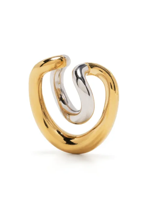 Charlotte Chesnais Initial two-tone ear cuff Gold 19BO081VEAR