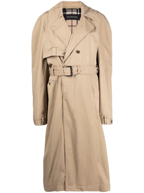 Balenciaga belted trench coat Neutrals 769012TBP01