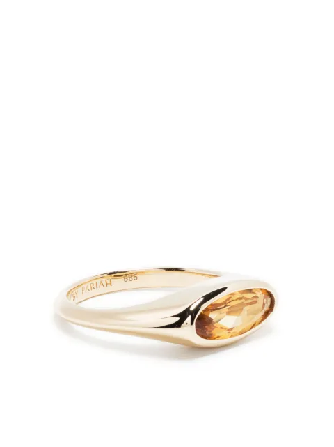 By Pariah 14K gold Orbit gemstone-embellished Citrine ring Gold BPPF23RI14CI14K