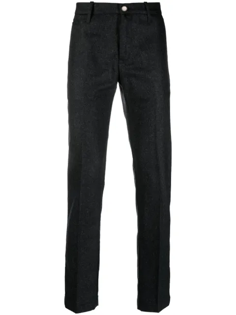 Jacob Cohën mélange-effect tailored cotton trousers Grey CFUPT0102S3679