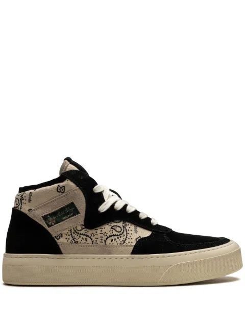 RHUDE Cabriolets bandana-print high-top sneakers Black RHFW23F008452896
