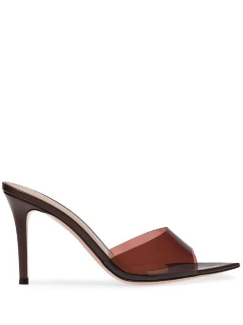 Gianvito Rossi Elle 85mm point-toe sandals Brown G1105085RICGSV