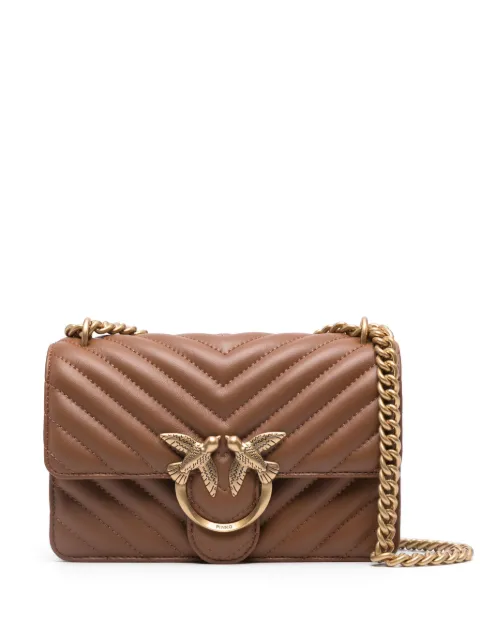 PINKO small shoulder bag Love Bag One chevron Brown 100074A0GK