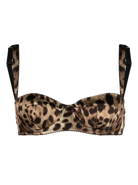 Dolce & Gabbana leopard-print balconette bra Neutrals O1A12TONO21