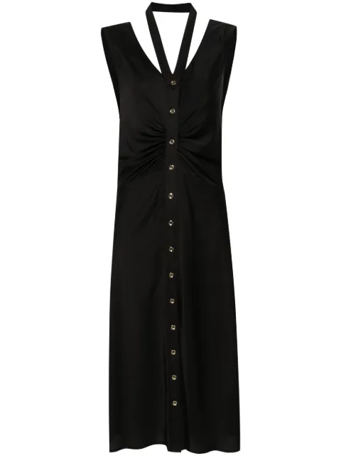 PINKO ruched-detail midi dress Black 103262A1NOZ99