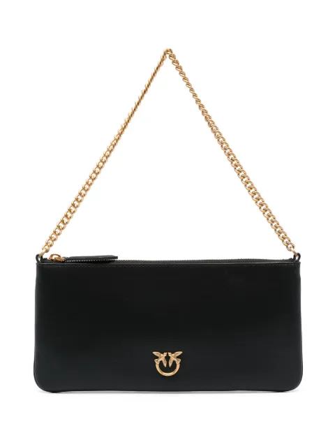 PINKO Horizontal Flat bag in leather Black 102747A0F1