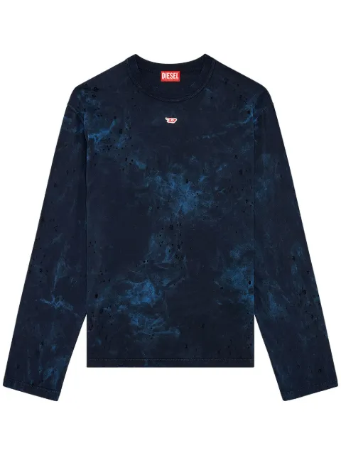 Diesel T-Crane-LS-N2 cotton sweatshirt Blue A133840KLAC