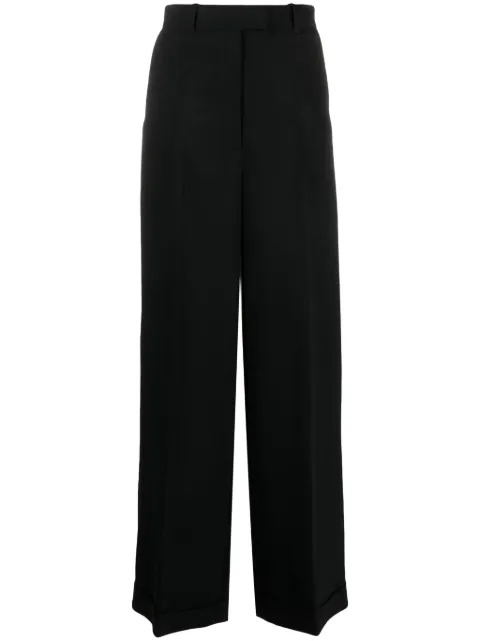 Viktor & Rolf pressed-crease concealed-fastening tailored trousers Black TB0316299324
