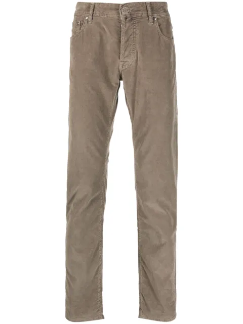 Jacob Cohën Bard mid-rise tapered-leg trousers Neutrals UQE0436S4085