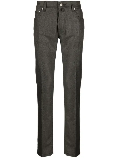 Jacob Cohën Bard slim-cut flannel trousers Brown UQW0401S3679