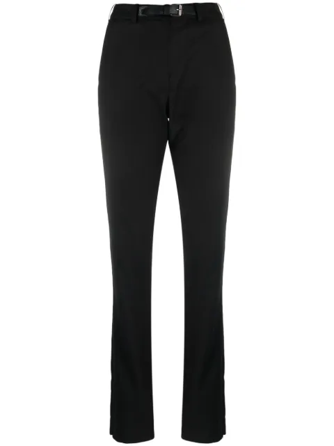16Arlington slim-cut belted trousers Black TR068PW23