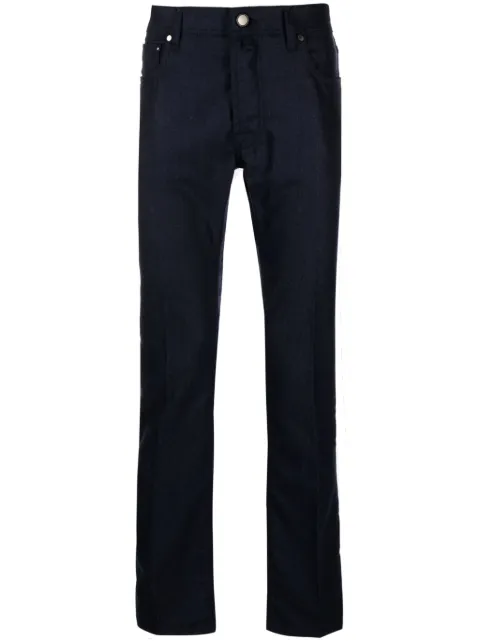 Jacob Cohën Bard slim-cut flannel trousers Blue UQW0401S3679