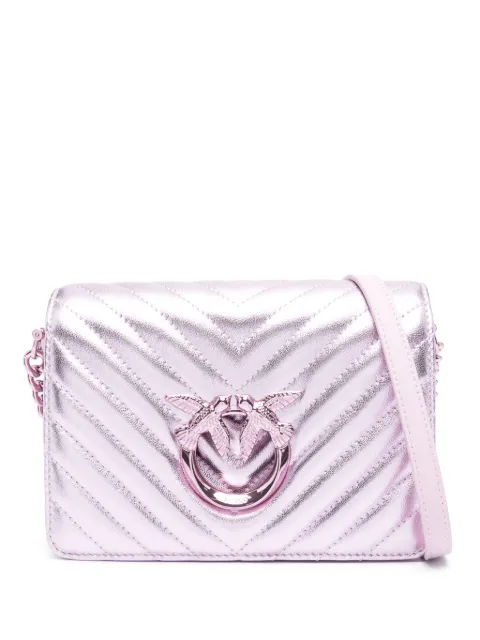 PINKO matelassé metallic crossbody bag Purple 100067A1JEWWGB