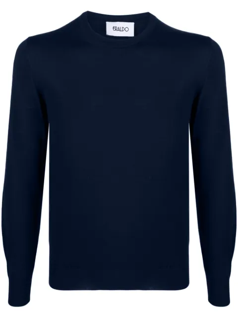 ERALDO crew-neck merino-wool jumper Blue WH01