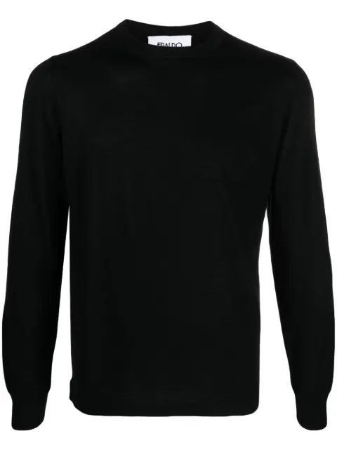 ERALDO crew-neck wool-blend jumper Black TD24801