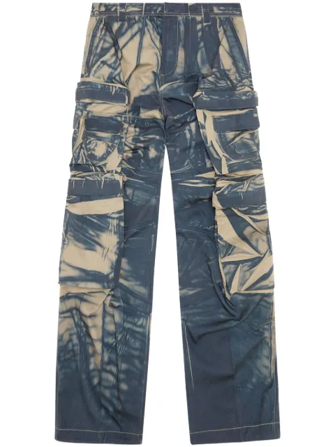 Diesel P-Hugh crease-effect cargo trousers Blue A121310QHAY