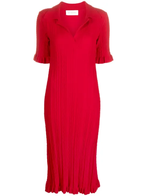 Viktor & Rolf V-neck knitted midi dress Red TK0096316324